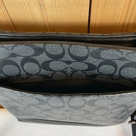Coach Leather Monogram Crossbody Bag - Black/Gray - Picture 5 of 16